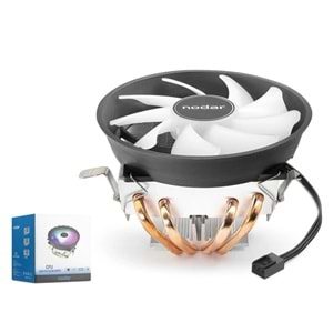 Nodar ND2600 CPU Fan Hava Soğutucusu Combo Tek Fanlı 120 mm Siyah Beyaz