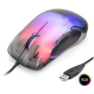 Good PRO G702 RGB Gaming Mouse 7200 DPI 6 Tuş 1000Hz Kristal Siyah