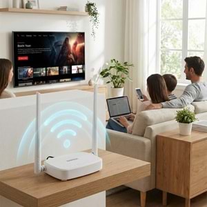 Everest EWR-301 Kablosuz-N WPS + WISP+WDS 300 Mbps Repeater+Access Point+Bridge Kablosuz Router