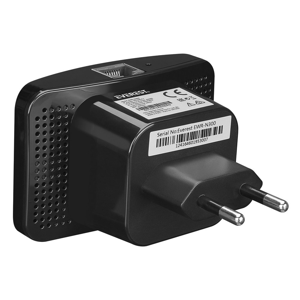 Everest EWR-N300 2.4GHz 300Mbps 1xWAN/LAN Port Dahili Antenli Tekrarlayıcı+AP Kablosuz Menzil Genişletici