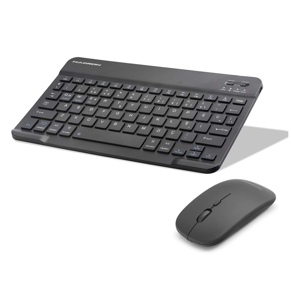 Hadron HDX2508 Kablosuz Bluetooth Smart Klavye Mouse Seti Şarjlı 1600 DPI Siyah