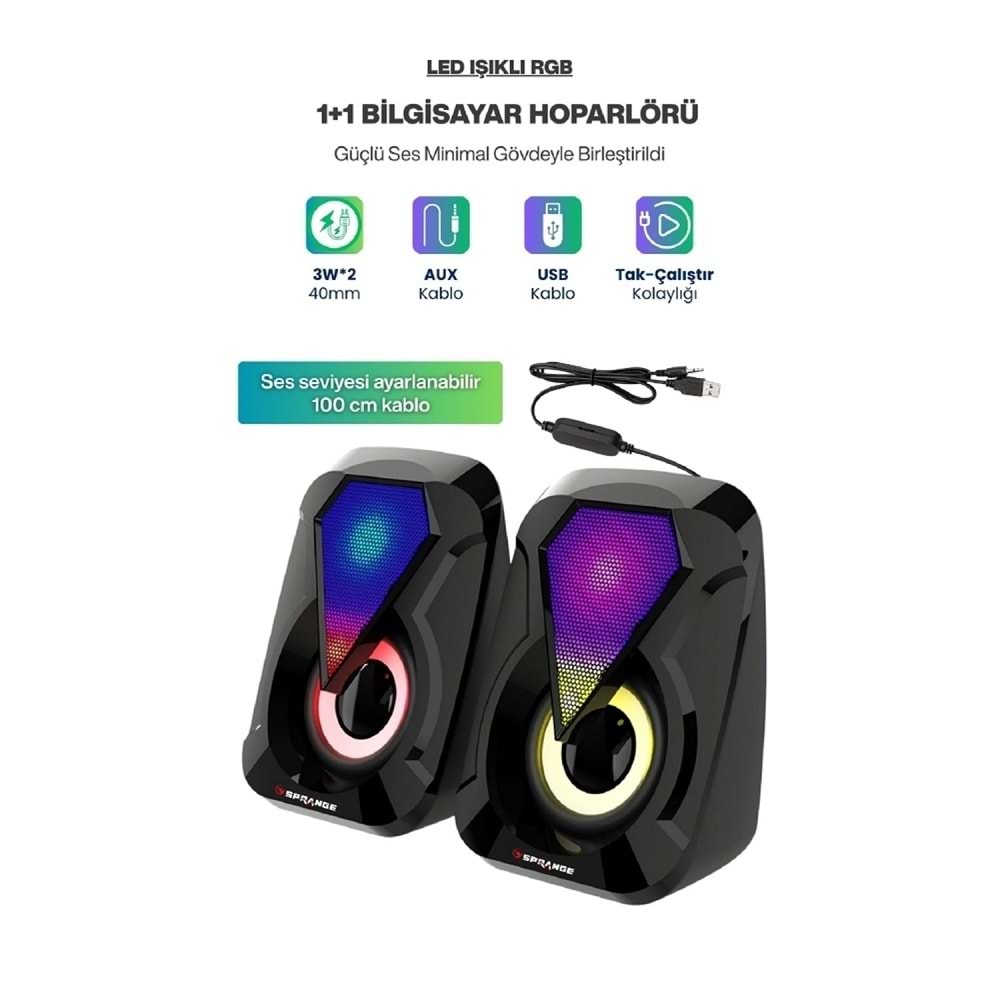 Sprange SR-PN785 1+1 Speaker ( 3W*2 )