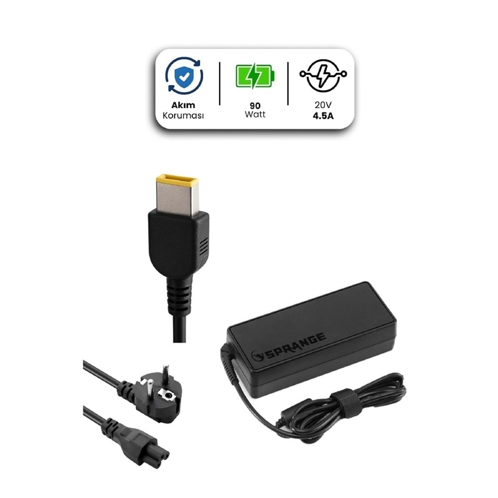 Sprange SR-L1 Usb 20V 4.5A İgneli Notebook Adaptör (Ibm Lenovo)