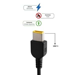 Sprange SR-L12 Usb 20V 3.25A İgneli Notebook Adaptör (Ibm Lenovo)